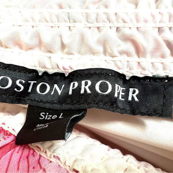 Boston Proper Pink Floral Off-Shoulder Top - Picture 10 of 12